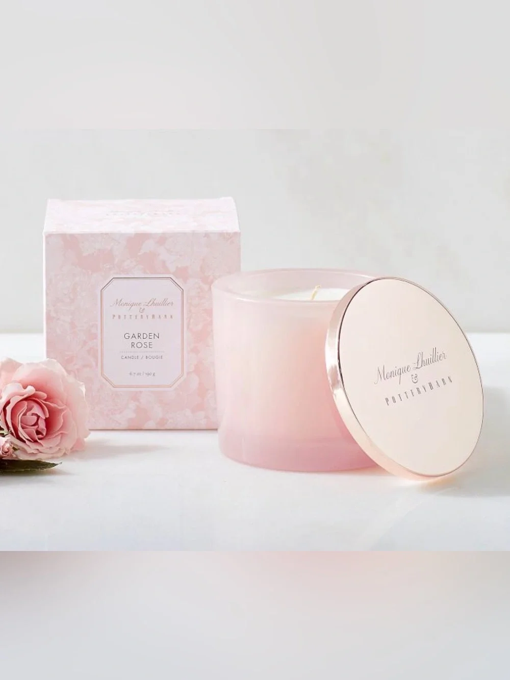 Pottery Barn & Monique Lhuillier Garden Rose Scented Candle